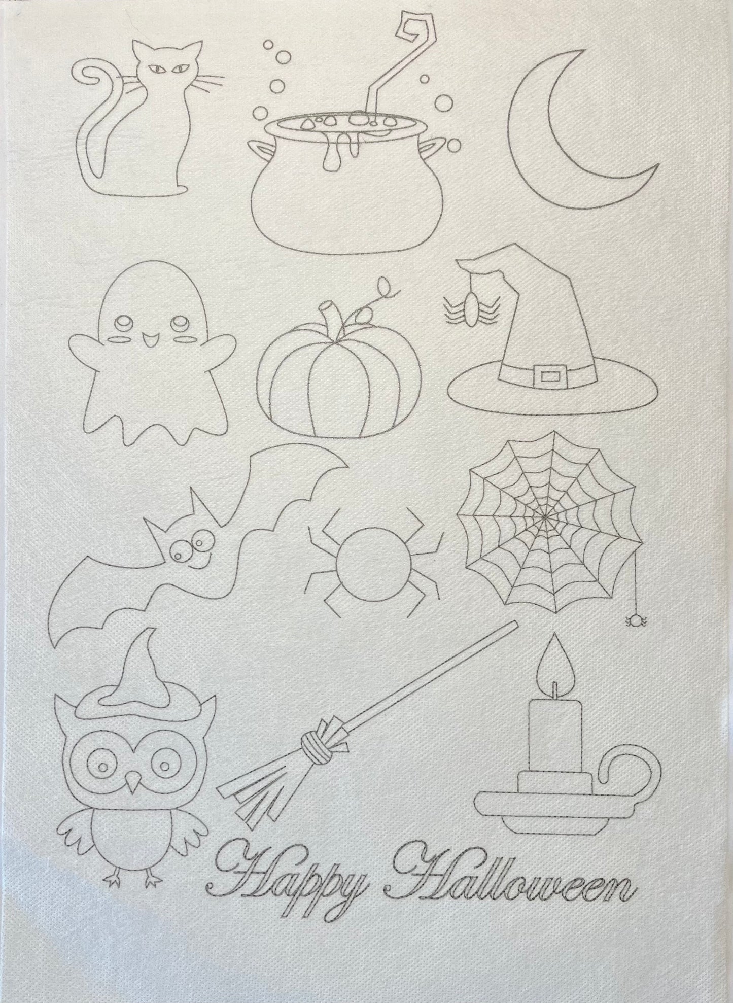 Miniature Halloween Embroidery Designs-Downloadable PDF Pattern-DIY Embroidery Pattern-Fall Embroidery