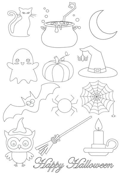 Miniature Halloween Embroidery Designs-Water Soluble Stabilizer Patterns-DIY Embroidery Pattern-Fall Embroidery