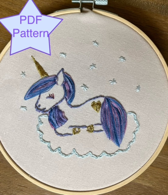 Magical Unicorn Embroidery Pattern