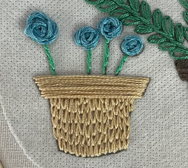 Three Happy Plants Embroidery Pattern