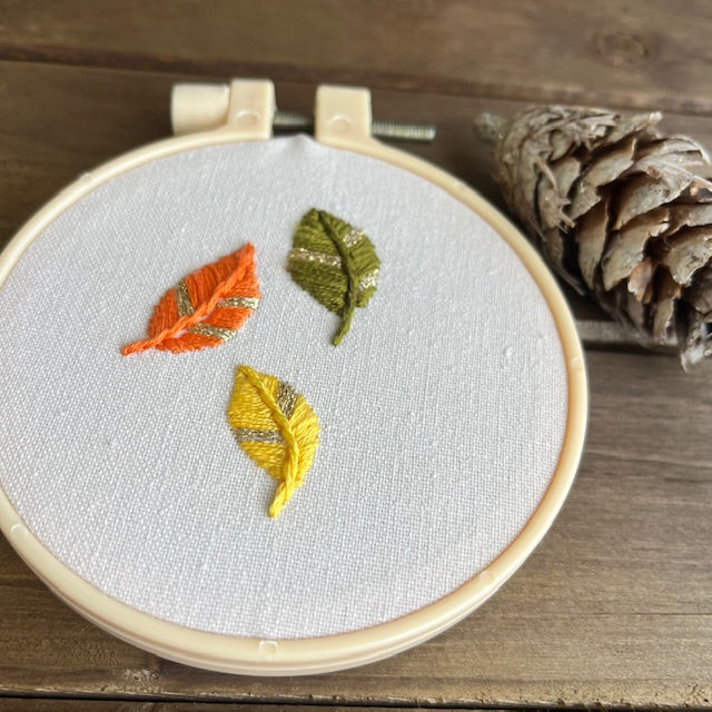 Mini Fall Embroidery Designs-Water Soluble Stabilizer Patterns-DIY Embroidery Pattern-Fall Embroidery